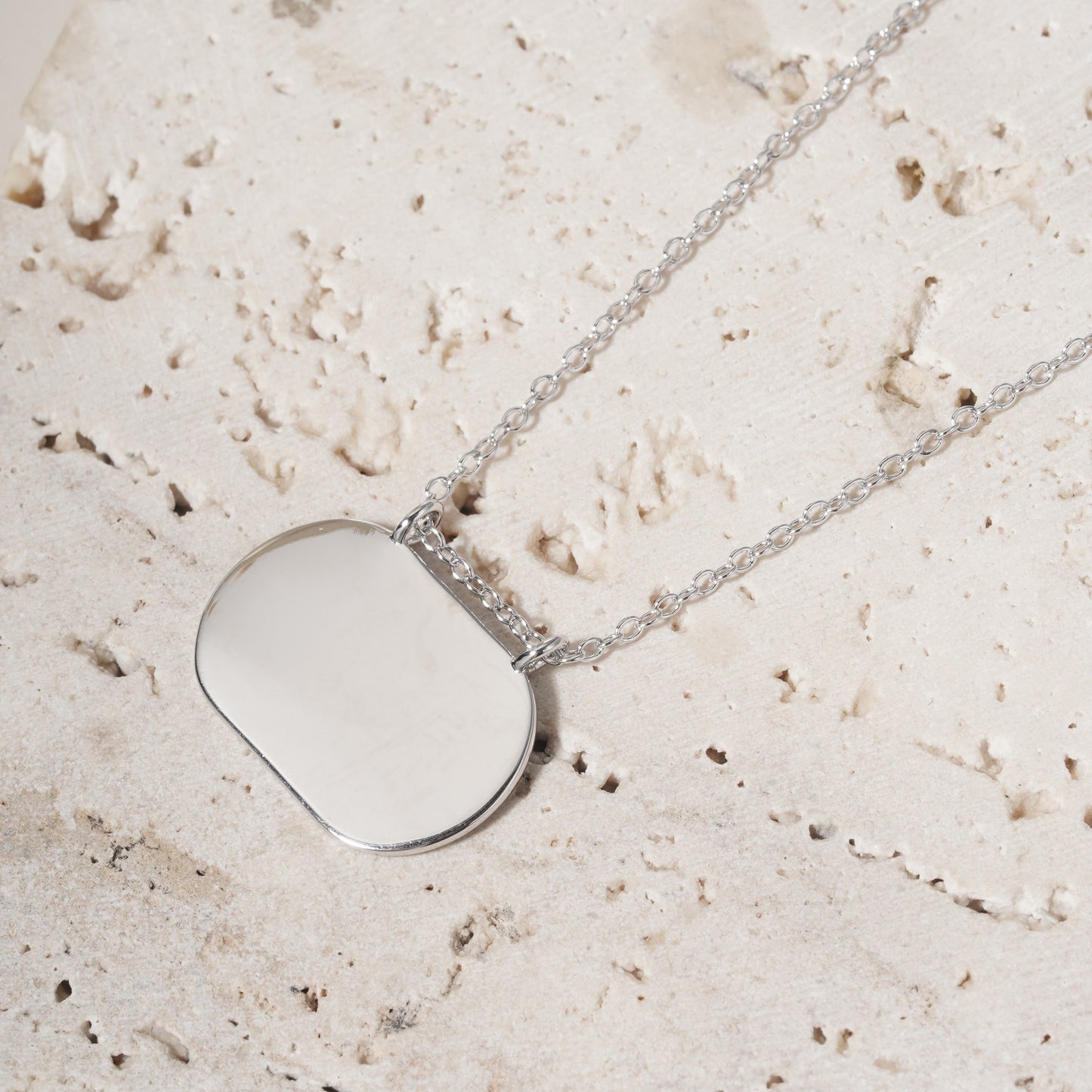 Engravable Oval Necklace