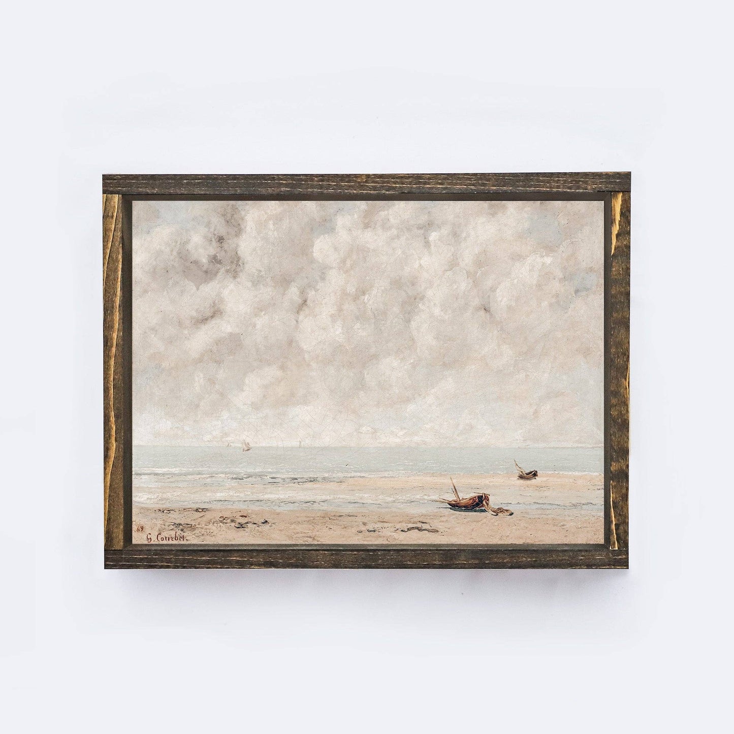 Vintage Print Framed | Seaside A24: Aged Farmhouse / 8.5x7"