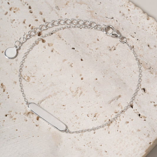 Engravable Delicate Bar Bracelet