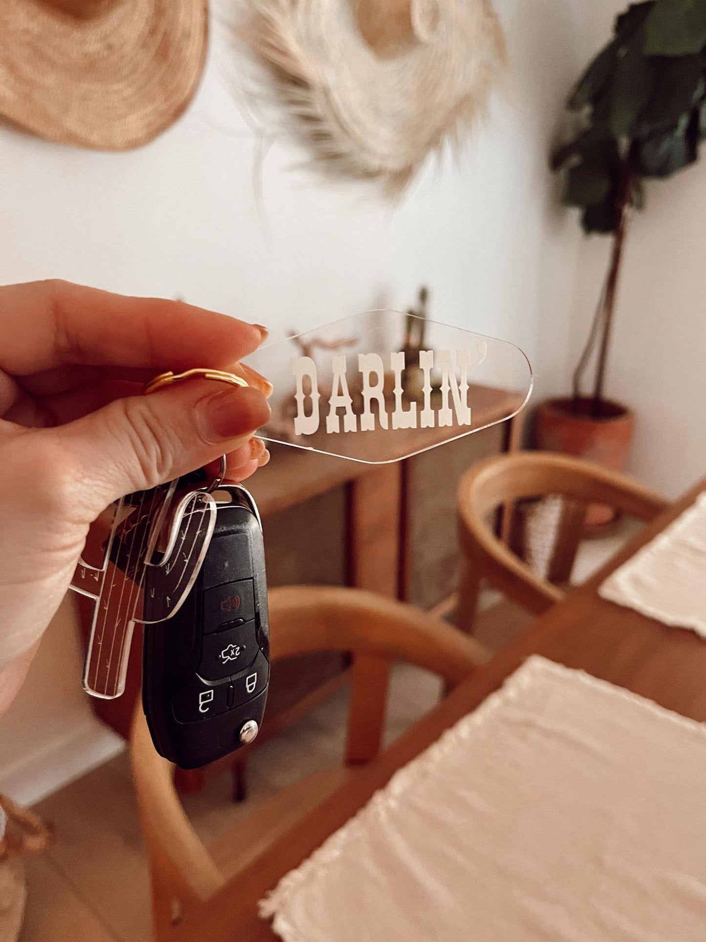 Darlin' Keychain Western Keychains Western Accessory: Gold