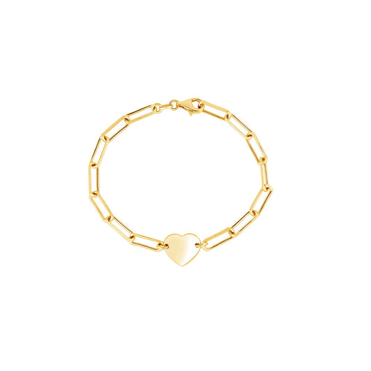 Heart Paperclip Bracelet