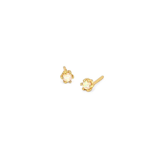 White Opal Studs
