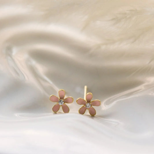 Enamel Flower Studs