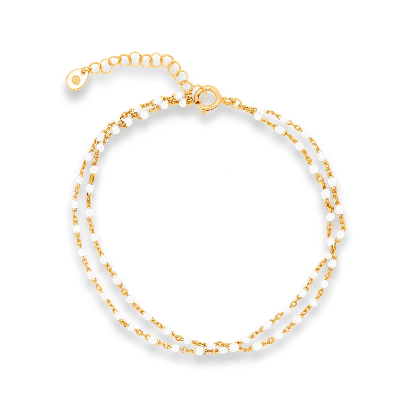 Delicate Double Strand Enamel Bracelet