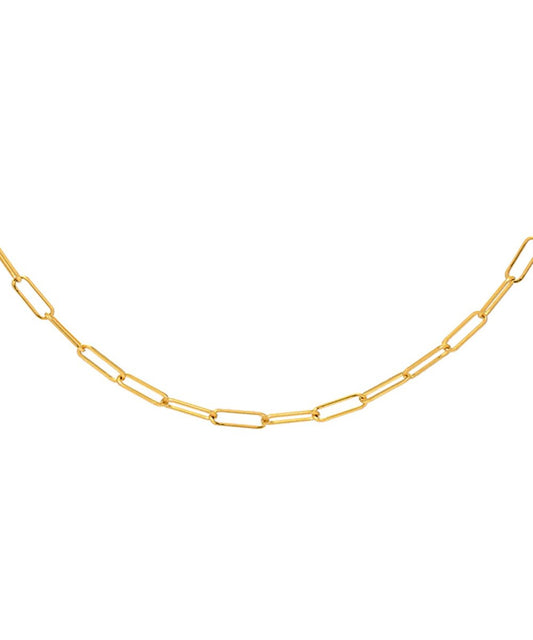 Gold Plated Paperclip Chain