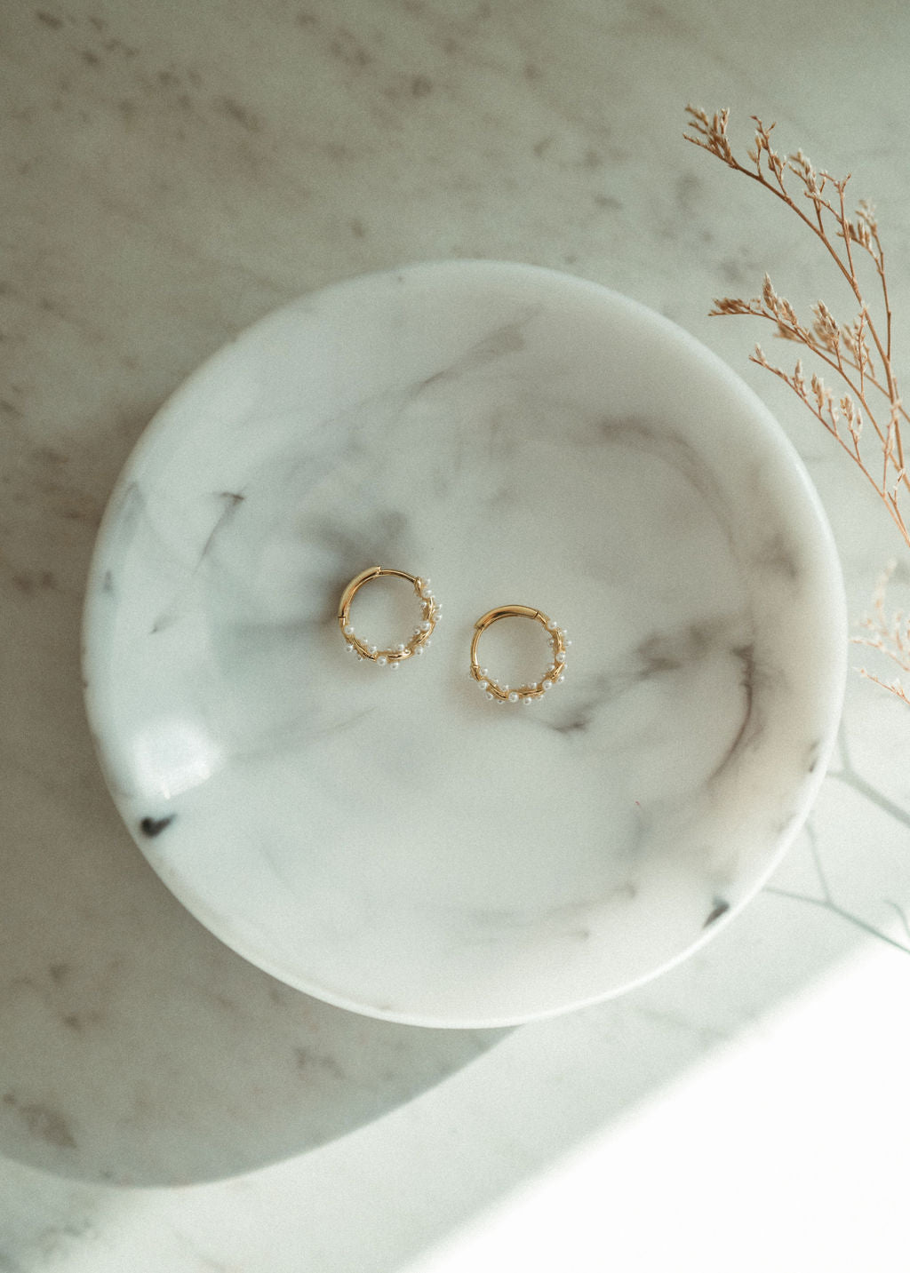 Mini Pearl Cluster Hoops