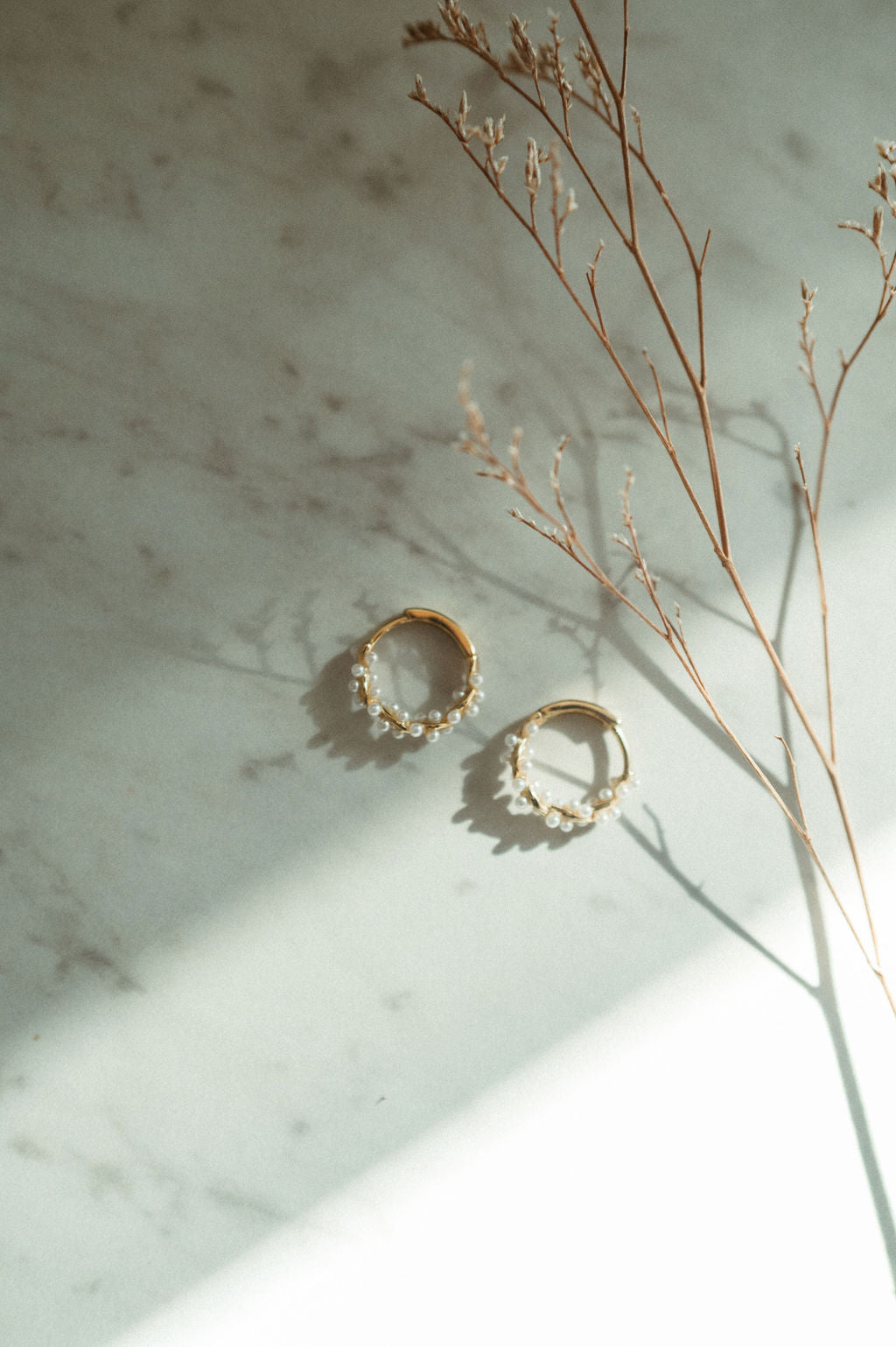 Mini Pearl Cluster Hoops