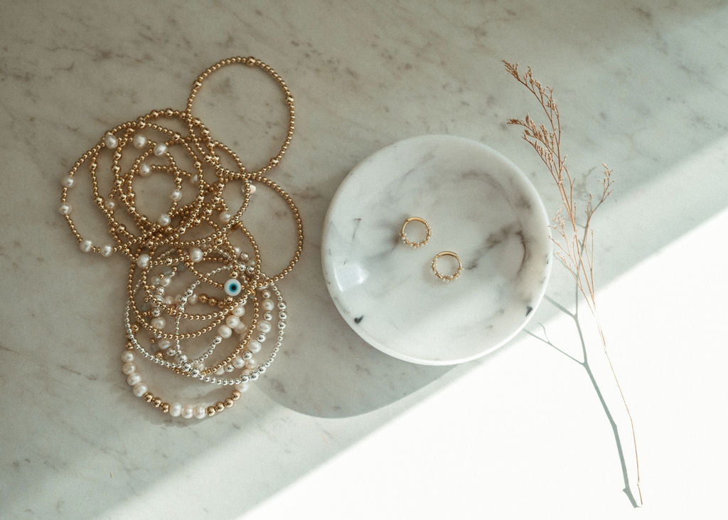 Mini Pearl Cluster Hoops