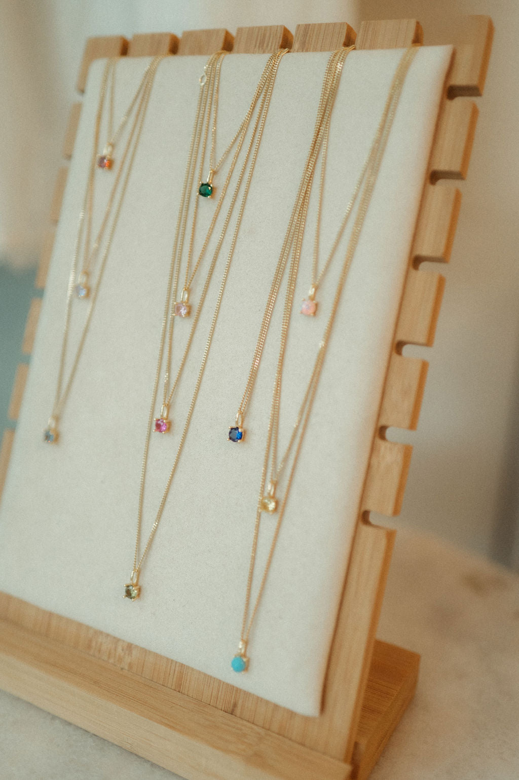 Gold Birthstone Necklace