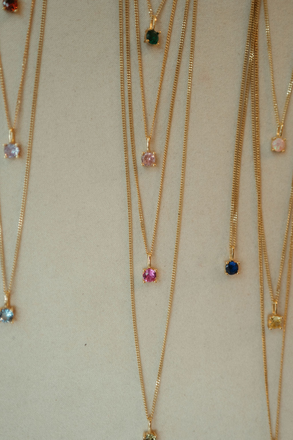 Gold Birthstone Necklace