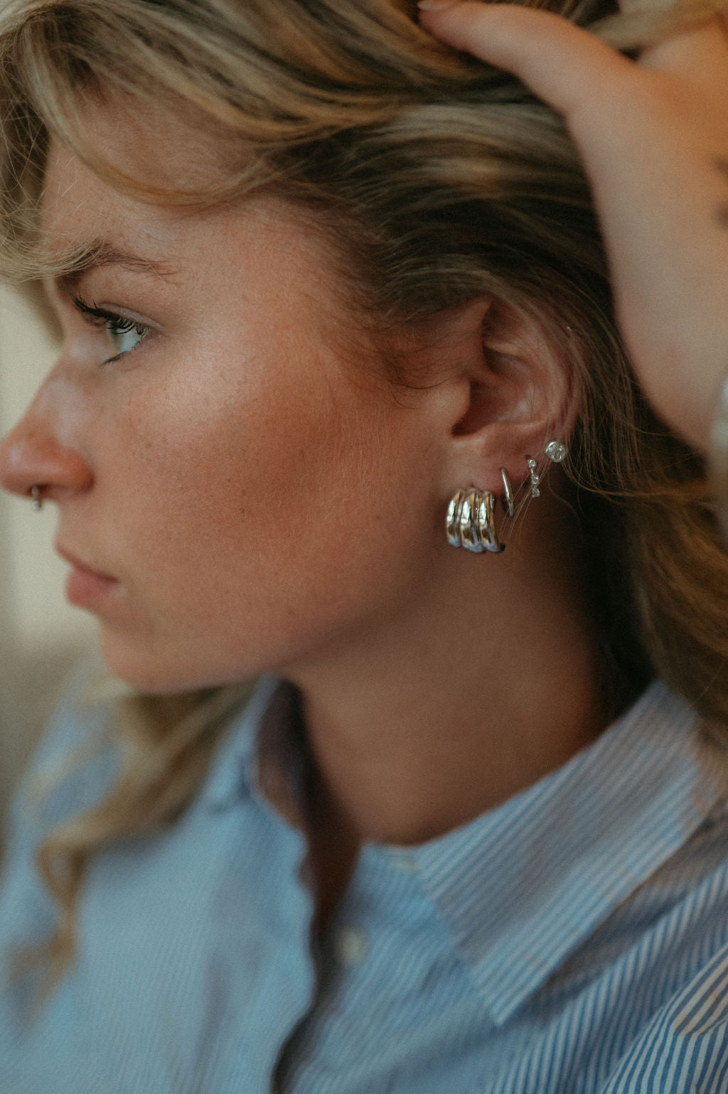 Triple Wave Chunky Studs