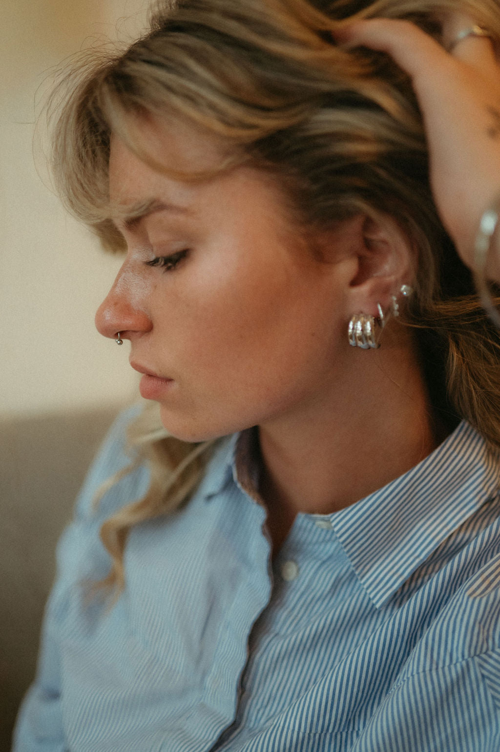 Triple Wave Chunky Studs
