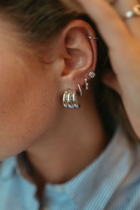 Triple Wave Chunky Studs
