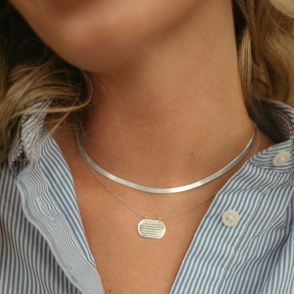Engravable Oval Necklace