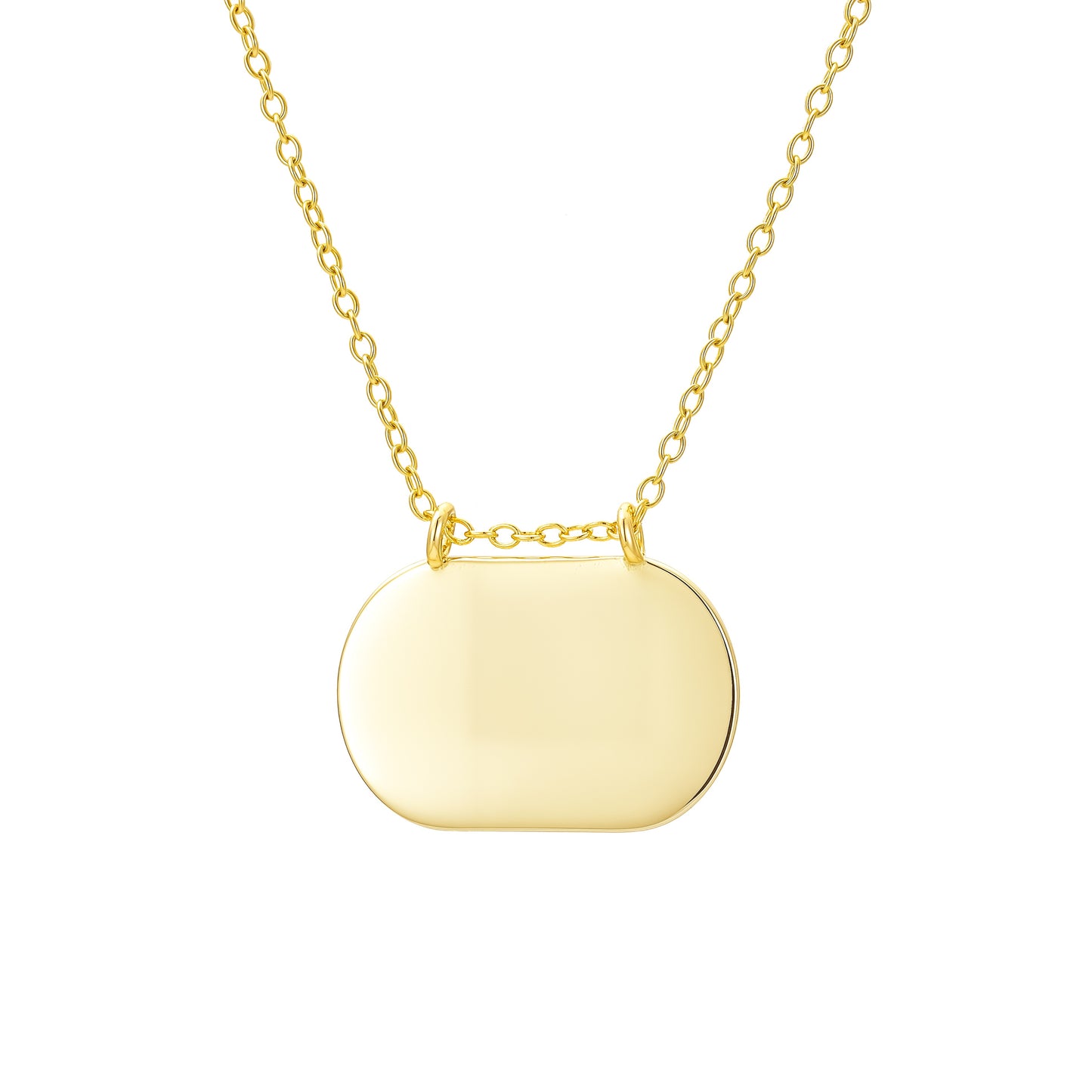 Engravable Oval Necklace