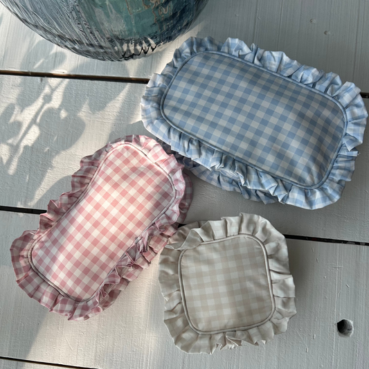 Gingham Cosmetic Case