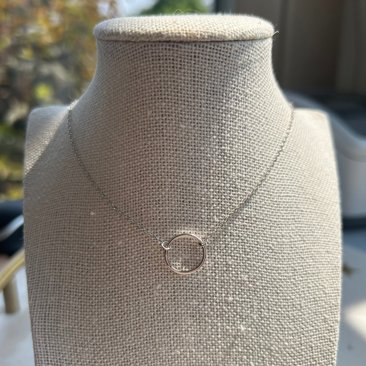 Silver Circle Necklace - Small