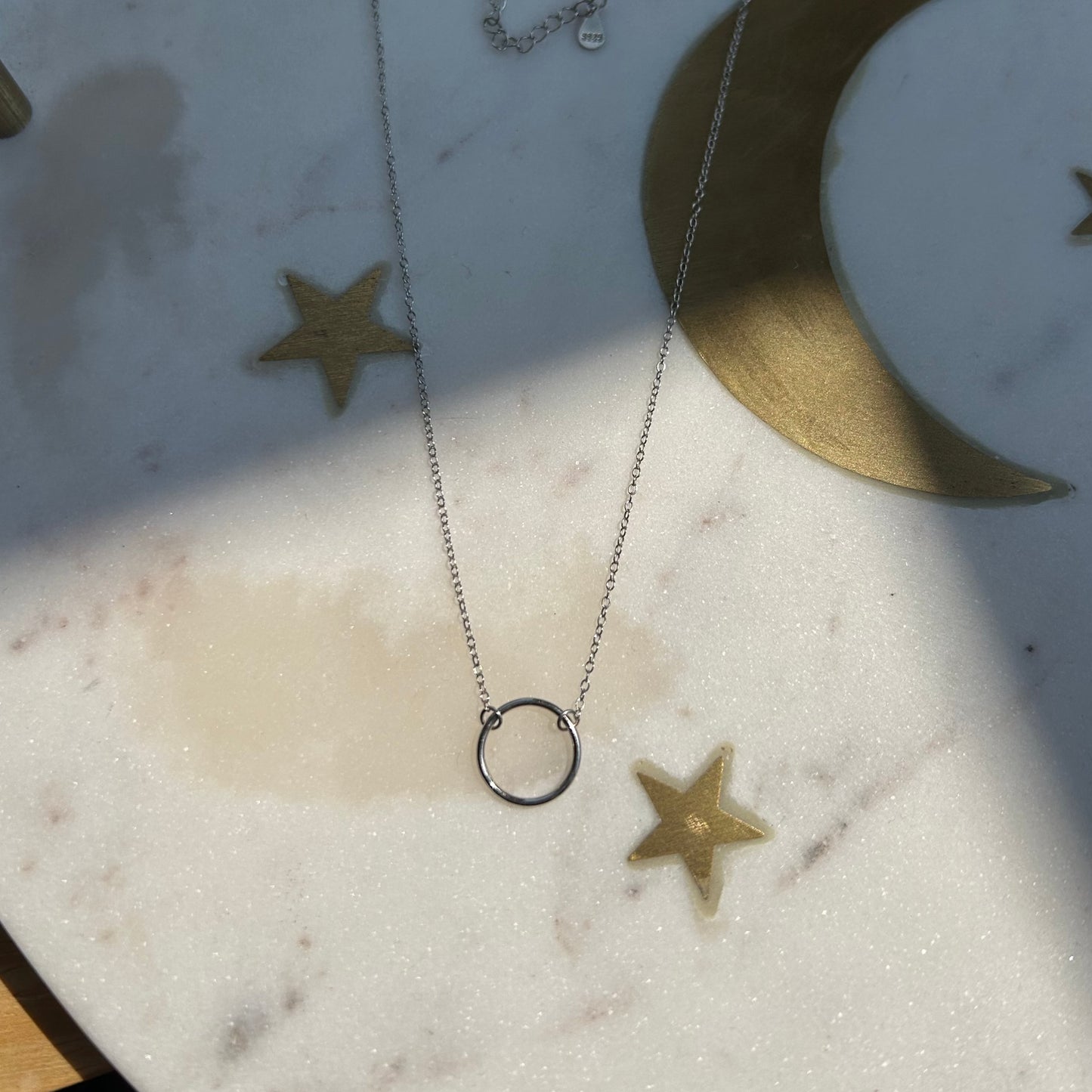 Silver Circle Necklace - Small