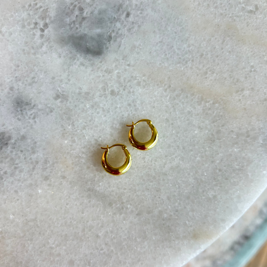 Small Gold Dome Hoops