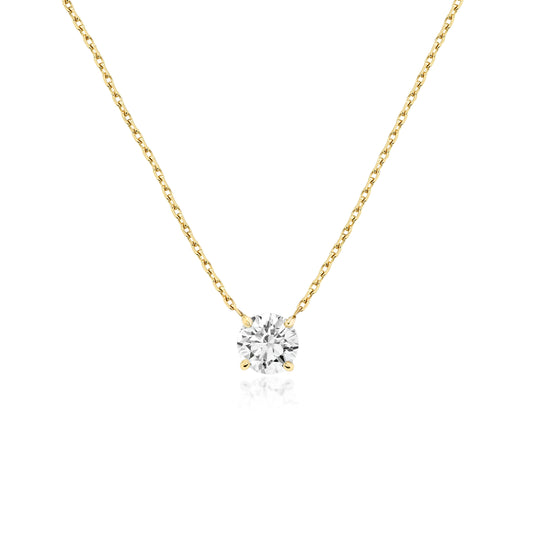 Floating Faux Diamond Necklace