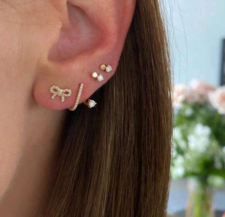 Bow Studs Sparkly