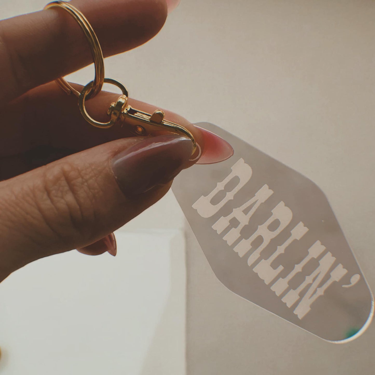 Darlin' Keychain Western Keychains Western Accessory: Gold