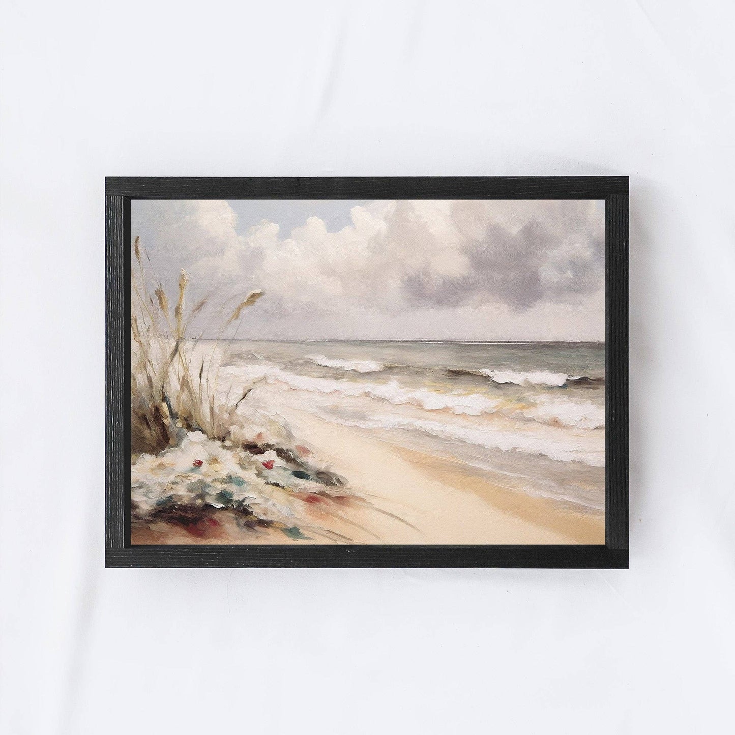 Vintage Print Framed | Seaside Painting A21: Aged Farmhouse / 8.5x7"