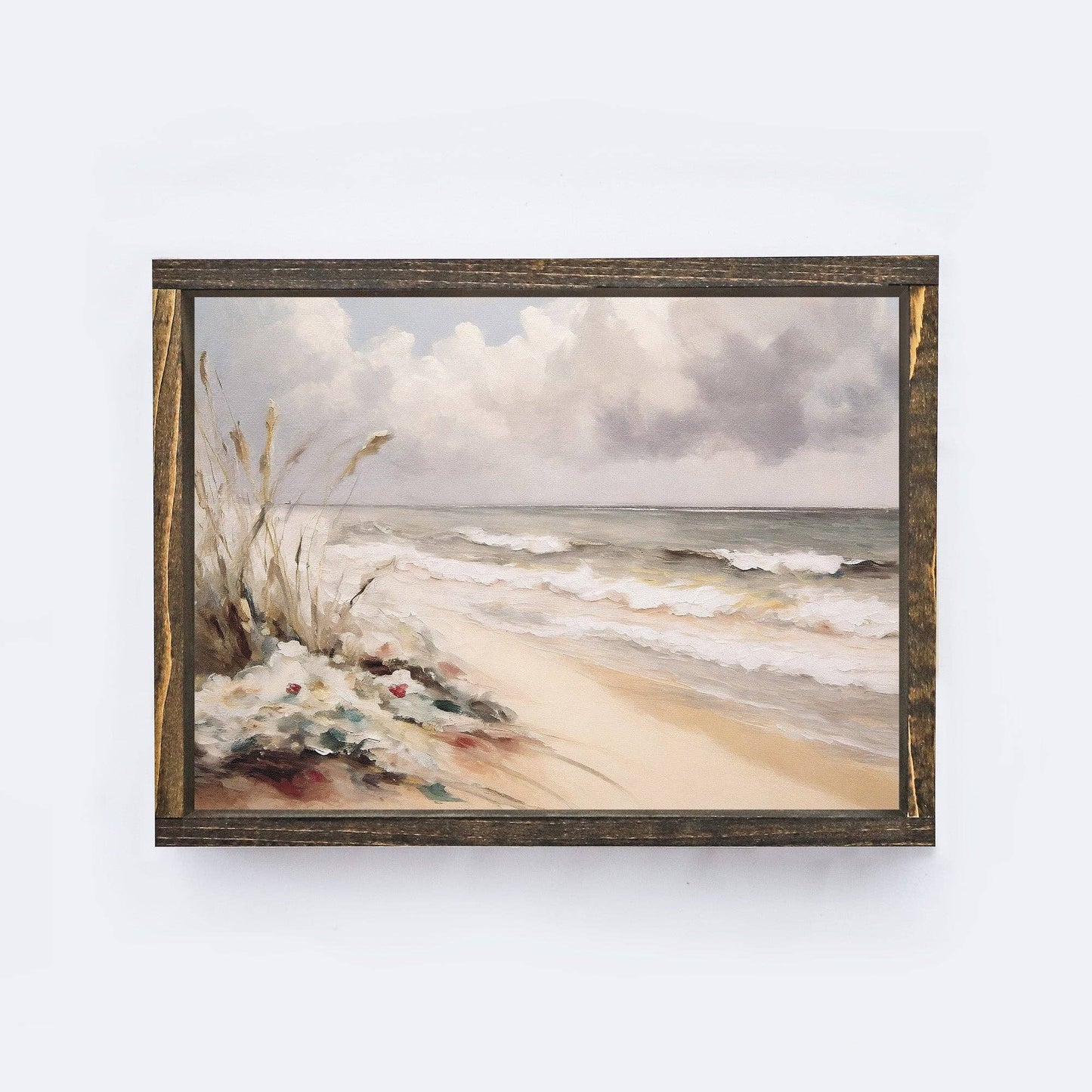 Vintage Print Framed | Seaside Painting A21: Aged Farmhouse / 8.5x7"