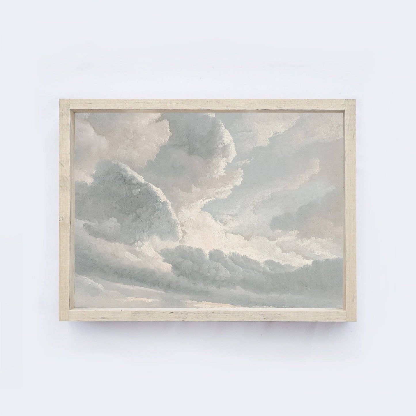 Vintage Framed Print | Cloud Study A39: Aged Farmhouse / 8.5x7"