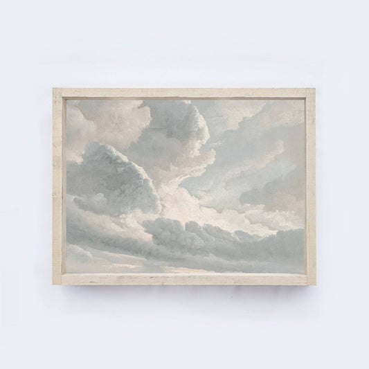 Vintage Framed Print | Cloud Study A39: Aged Farmhouse / 8.5x7"