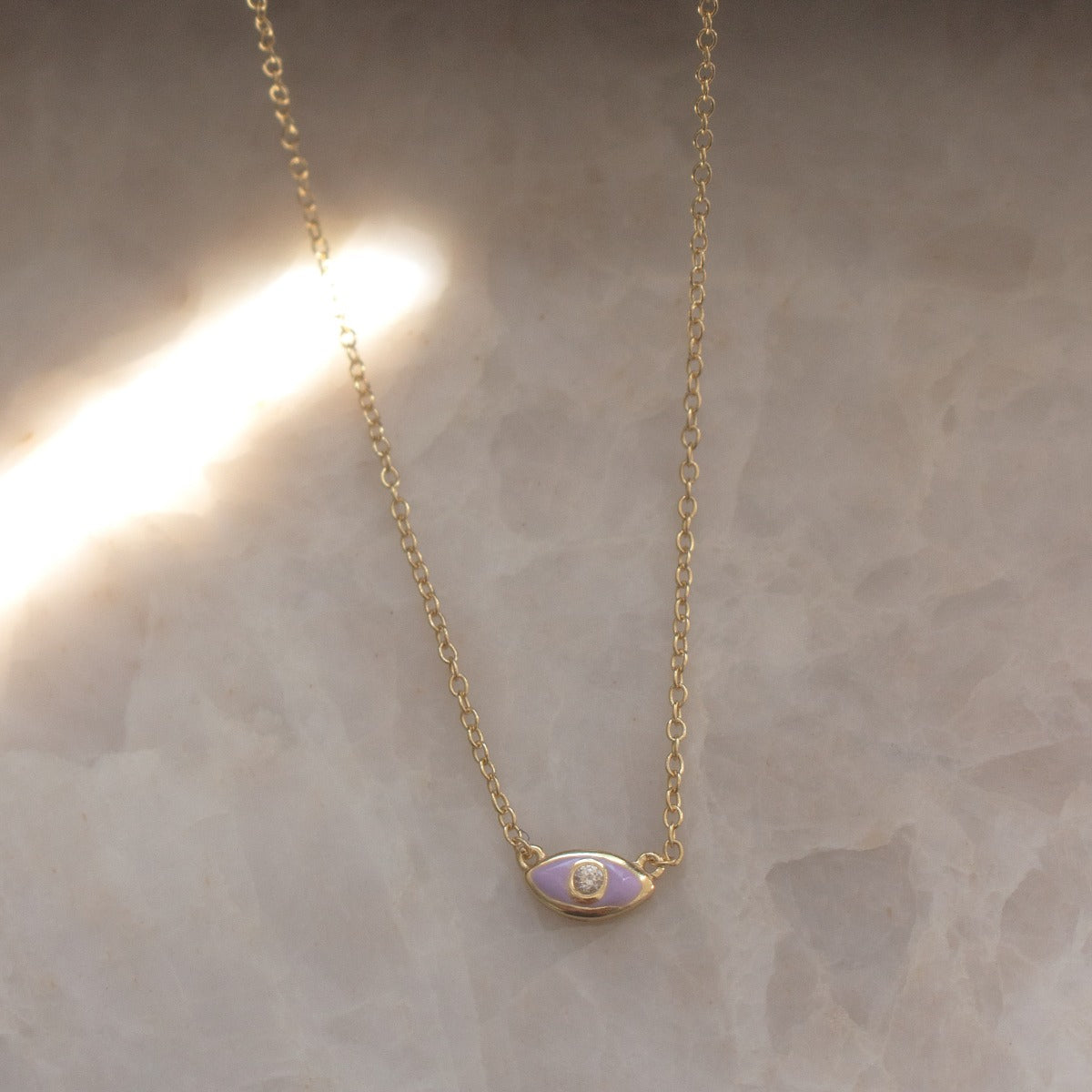 Enamel Evil Eye Necklace