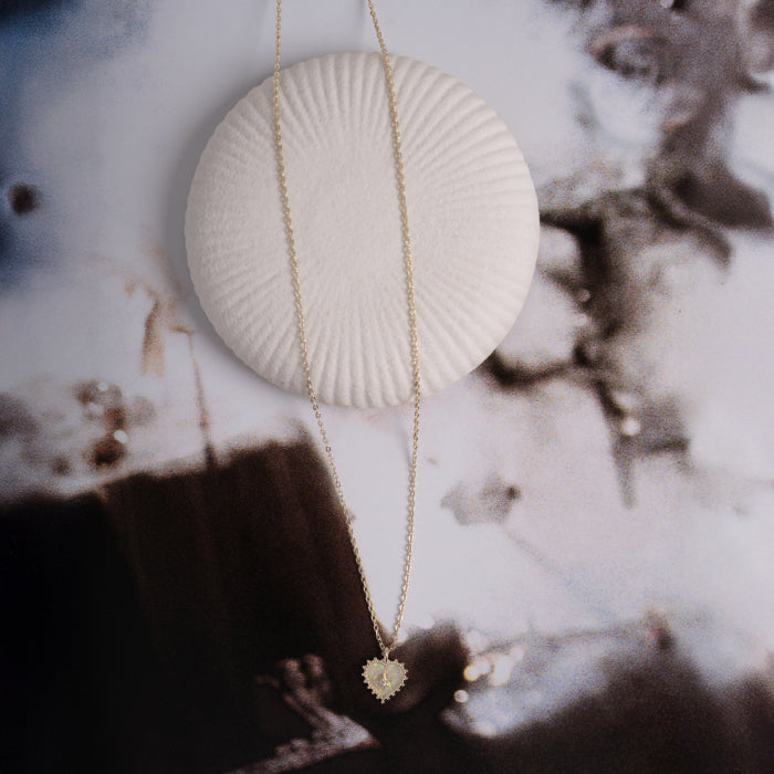 Pearl Starburst Heart Necklace