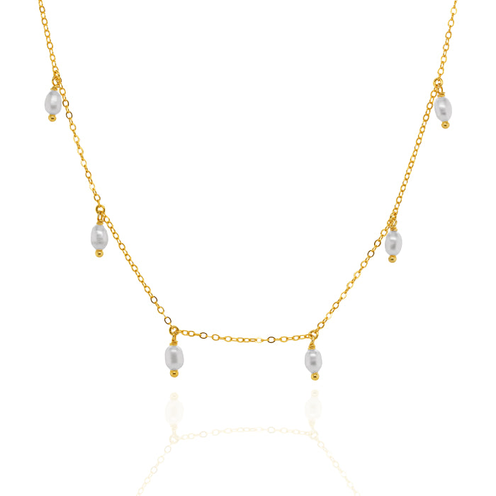 Delicate Drop Pearl Necklace