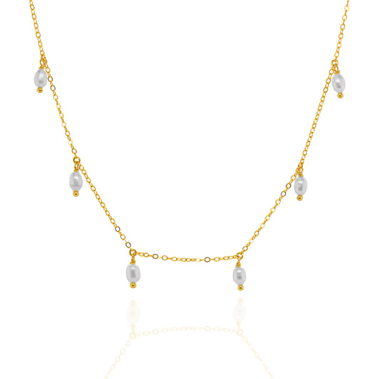 Delicate Drop Pearl Necklace