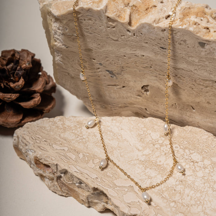 Delicate Drop Pearl Necklace