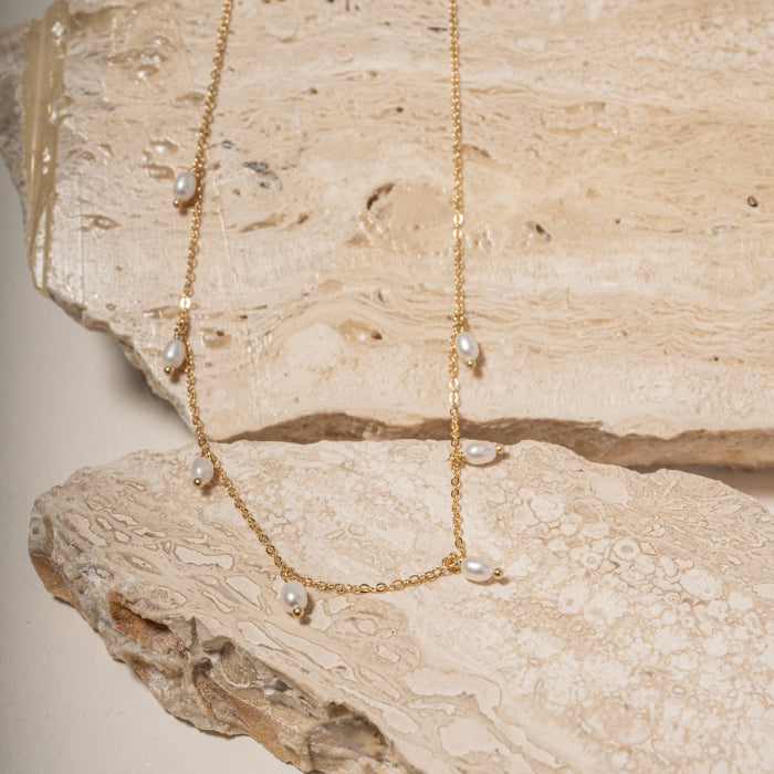 Delicate Drop Pearl Necklace