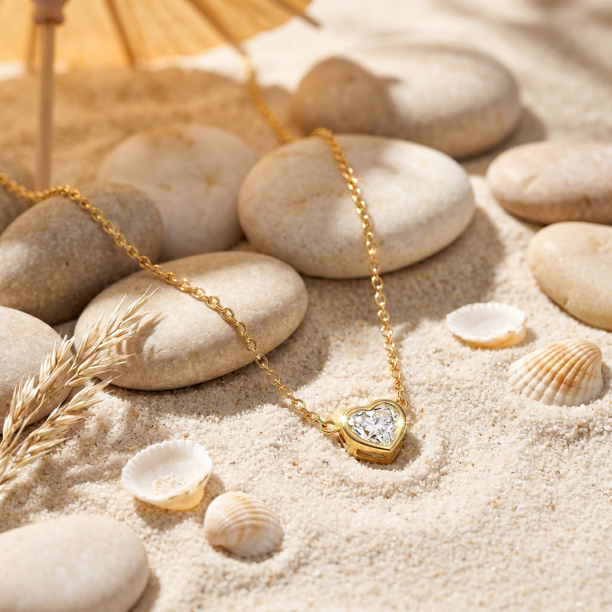 Bezel Heart Necklace