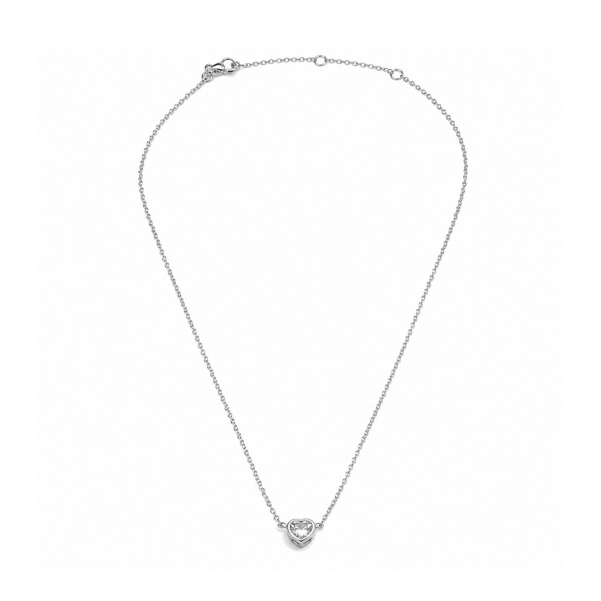 Bezel Heart Necklace
