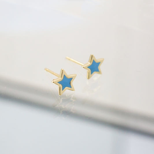 Enamel Star Studs