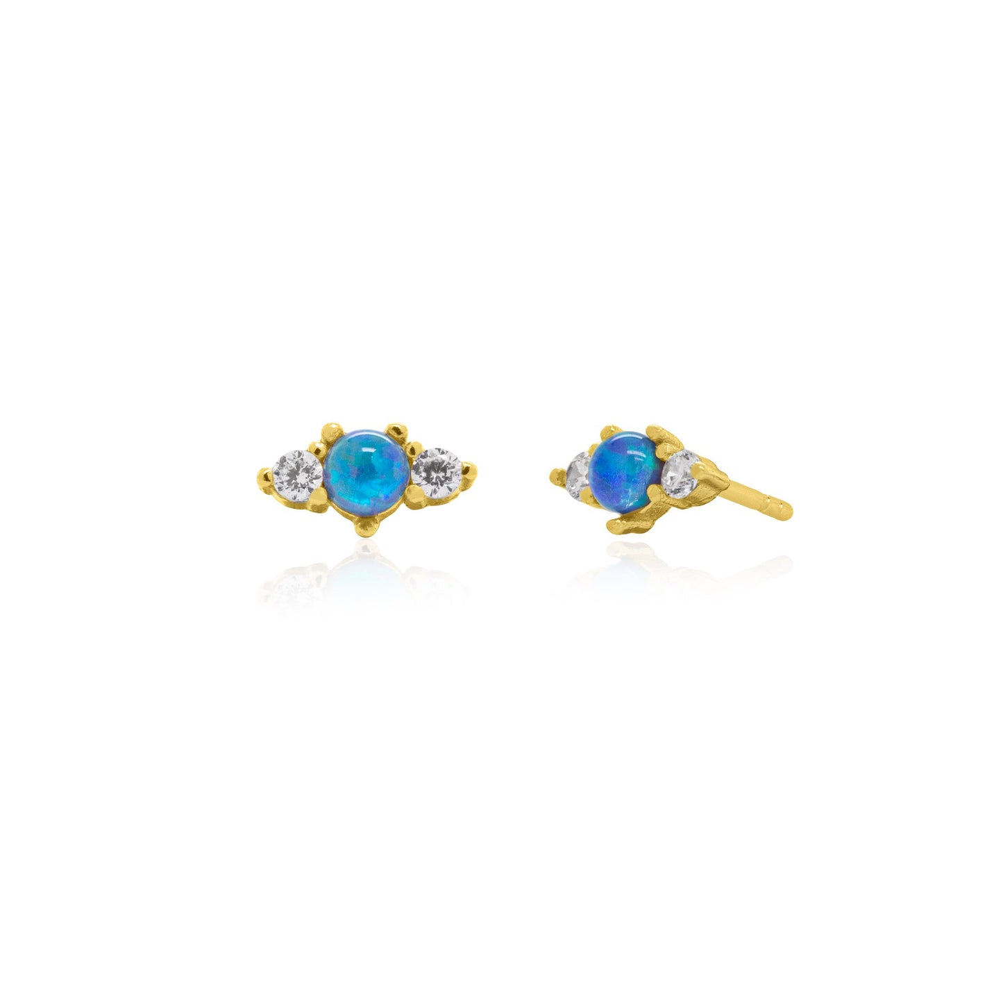 Blue Opal Studs