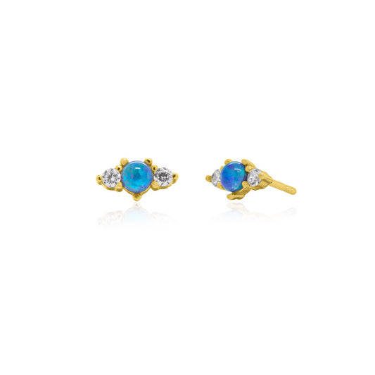 Blue Opal Studs