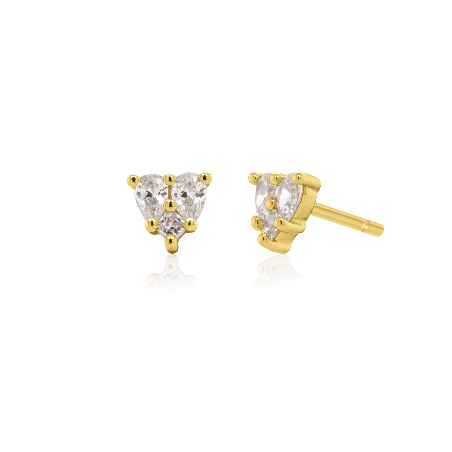 Heart CZ Studs