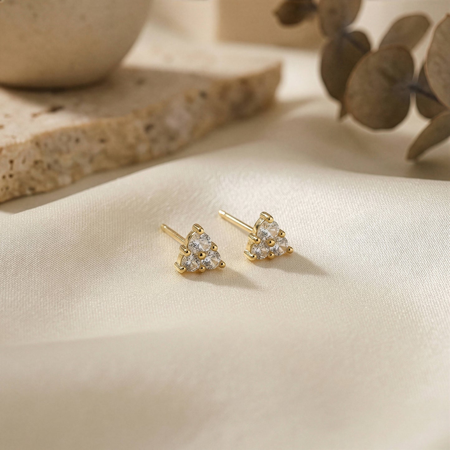 Heart CZ Studs