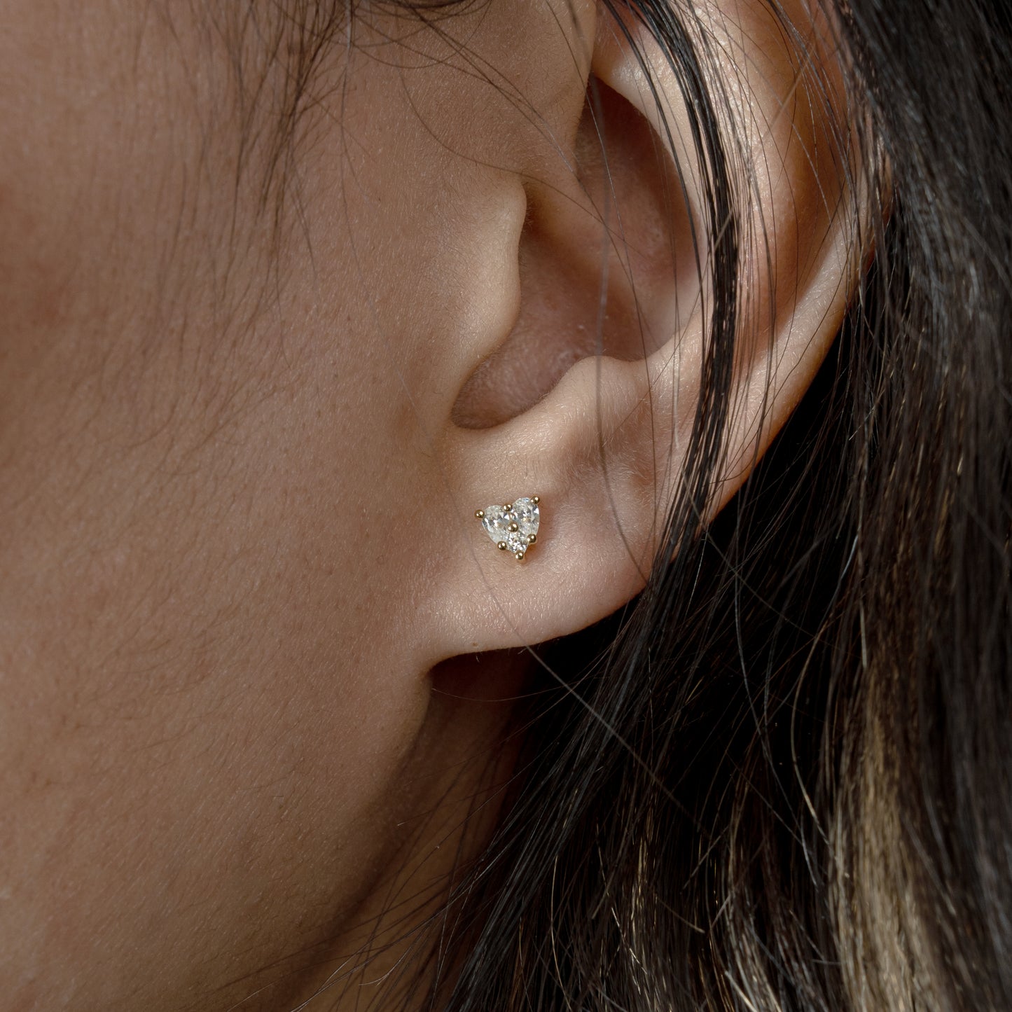 Heart CZ Studs