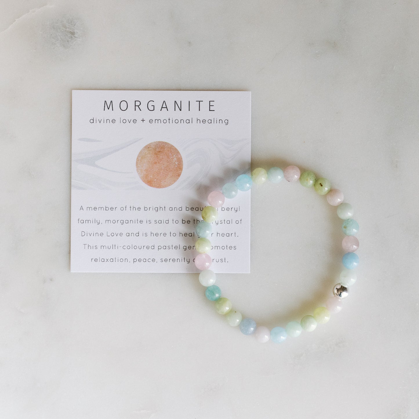 Morganite Gemstone Bracelet