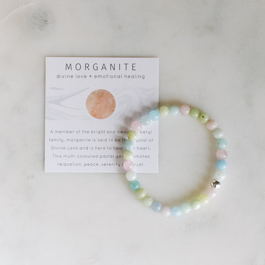 Morganite Gemstone Bracelet