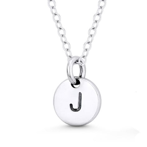 Letter charm on fine chain